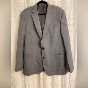 Stafford Classic Fit Travel Suit Jacket Mens 46 Long Gray Blazer Office Wedding